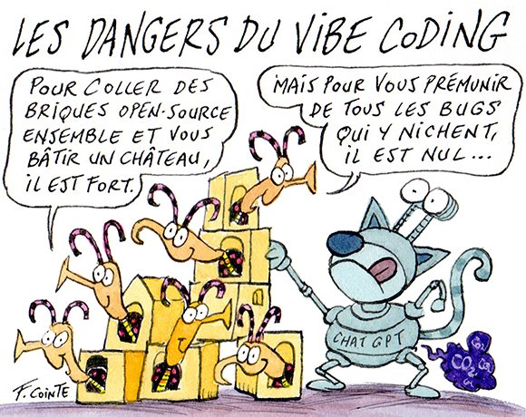 Dessin: Ces risques que fait peser le vibe coding sur l’open source